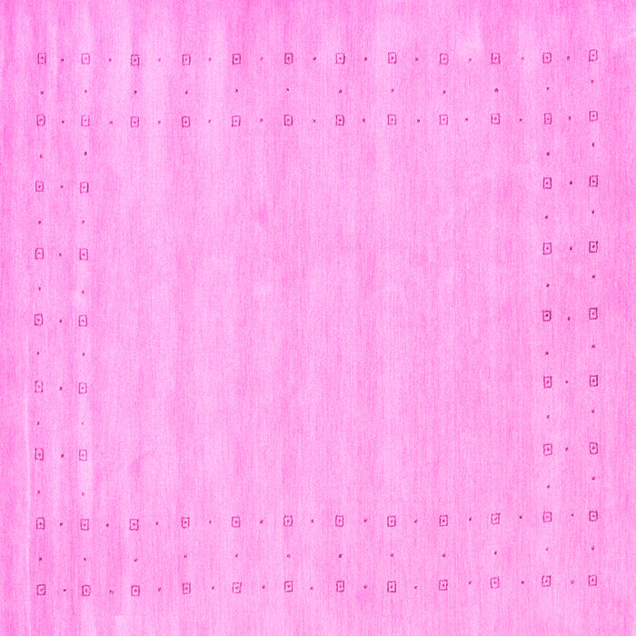 Square Solid Pink Modern Rug, con2650pnk