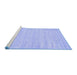 Sideview of Machine Washable Solid Blue Modern Rug, wshcon2650blu