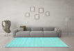 Machine Washable Solid Light Blue Modern Rug in a Living Room, wshcon2650lblu