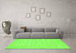 Machine Washable Solid Green Modern Area Rugs in a Living Room,, wshcon2650grn