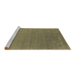 Sideview of Machine Washable Abstract Brown Contemporary Rug, wshcon2651brn