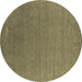 Round Abstract Brown Contemporary Rug, con2651brn