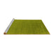 Sideview of Machine Washable Abstract Yellow Contemporary Rug, wshcon2651yw