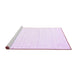 Sideview of Machine Washable Solid Purple Modern Area Rugs, wshcon2652pur