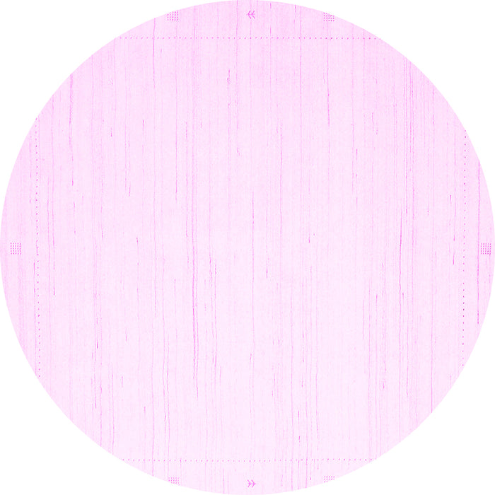Round Solid Pink Modern Rug, con2652pnk