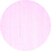 Round Solid Pink Modern Rug, con2652pnk