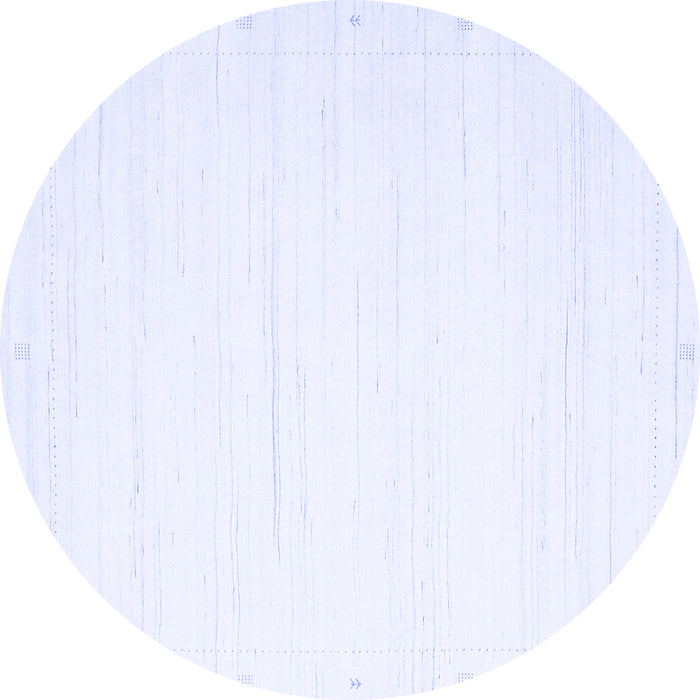 Round Solid Blue Modern Rug, con2652blu