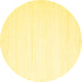 Round Solid Yellow Modern Rug, con2652yw