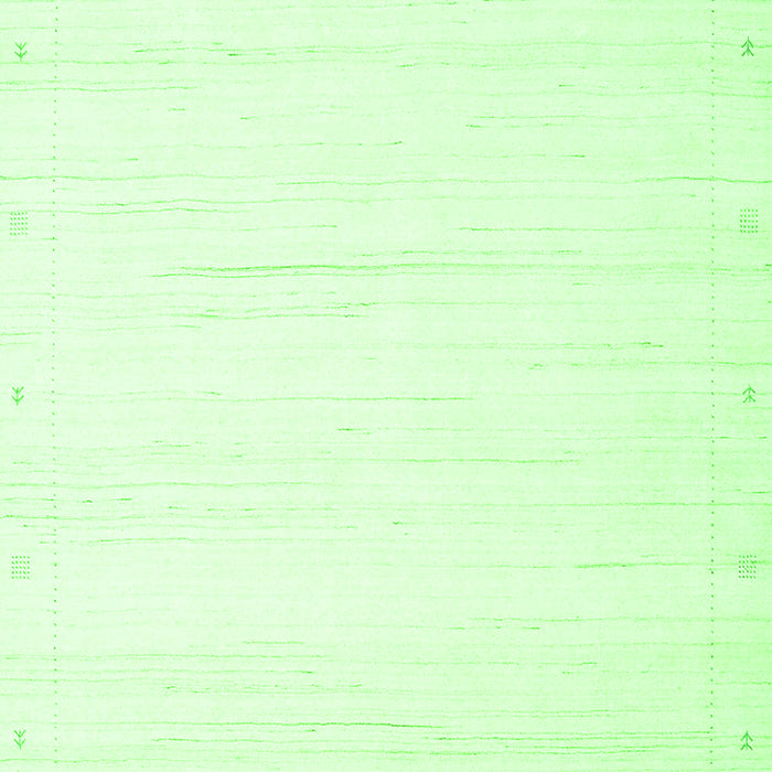 Serging Thickness of Machine Washable Solid Green Modern Area Rugs, wshcon2652grn