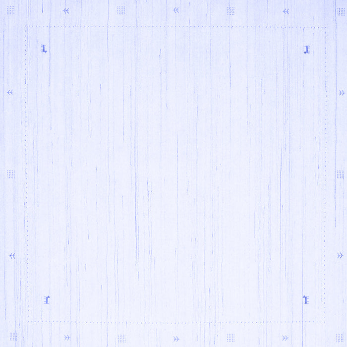 Square Machine Washable Solid Blue Modern Rug, wshcon2652blu