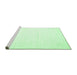 Sideview of Machine Washable Solid Emerald Green Modern Area Rugs, wshcon2652emgrn