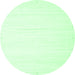 Round Solid Emerald Green Modern Rug, con2652emgrn