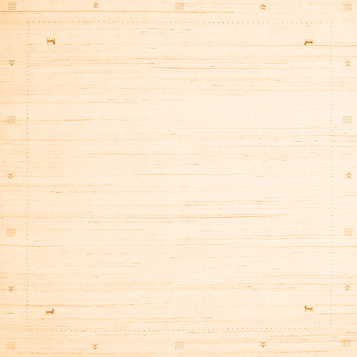 Round Machine Washable Solid Orange Modern Area Rugs, wshcon2652org