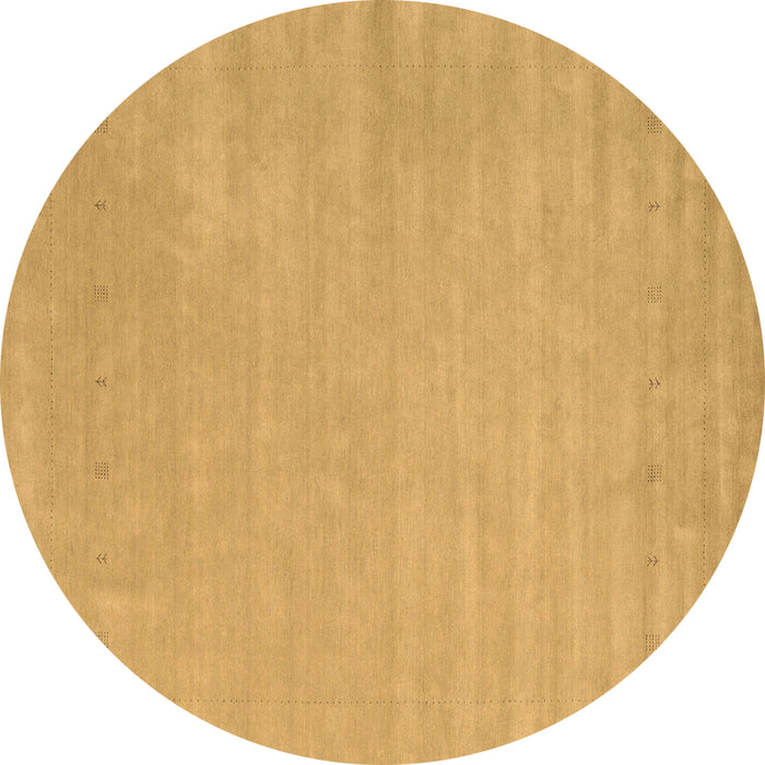 Round Machine Washable Abstract Brown Contemporary Rug, wshcon2653brn