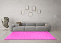 Machine Washable Abstract Pink Contemporary Rug, wshcon2653pnk