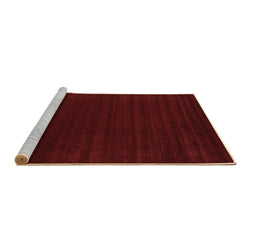 Sideview of Machine Washable Abstract Brown Contemporary Rug, wshcon2654brn