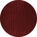 Round Abstract Brown Contemporary Rug, con2654brn