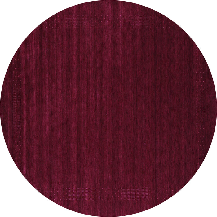 Round Machine Washable Abstract Purple Contemporary Area Rugs, wshcon2654pur