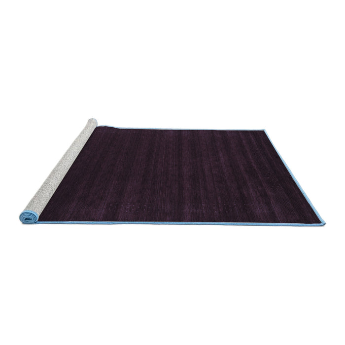 Sideview of Machine Washable Abstract Blue Contemporary Rug, wshcon2654blu