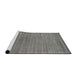 Serging Thickness of Machine Washable Contemporary Gunmetal Gray Rug, wshcon2655