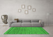 Machine Washable Abstract Green Contemporary Area Rugs in a Living Room,, wshcon2655grn