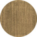 Round Machine Washable Abstract Brown Contemporary Rug, wshcon2655brn