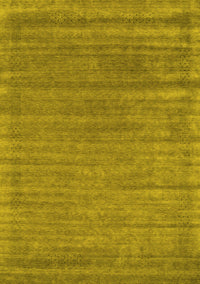 Abstract Yellow Contemporary Rug, con2655yw