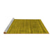 Sideview of Machine Washable Abstract Yellow Contemporary Rug, wshcon2655yw