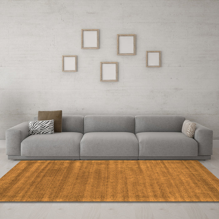 Machine Washable Abstract Orange Contemporary Area Rugs in a Living Room, wshcon2655org