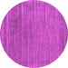 Round Abstract Pink Contemporary Rug, con2655pnk