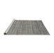 Serging Thickness of Machine Washable Contemporary Gunmetal Gray Rug, wshcon2656