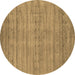 Round Abstract Brown Contemporary Rug, con2656brn