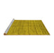 Sideview of Machine Washable Abstract Yellow Contemporary Rug, wshcon2656yw