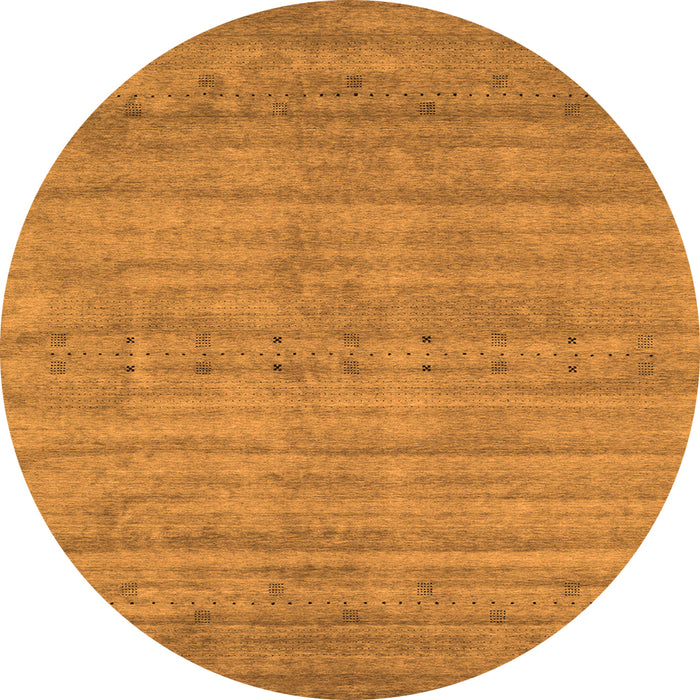 Square Abstract Orange Contemporary Rug, con2656org