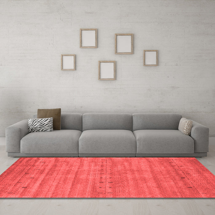 Contemporary Red Washable Rugs