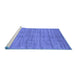 Sideview of Machine Washable Abstract Blue Contemporary Rug, wshcon2656blu