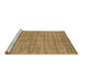 Sideview of Machine Washable Abstract Brown Contemporary Rug, wshcon2656brn