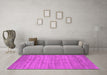 Machine Washable Abstract Pink Contemporary Rug in a Living Room, wshcon2656pnk