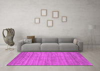 Machine Washable Abstract Pink Contemporary Rug, wshcon2656pnk