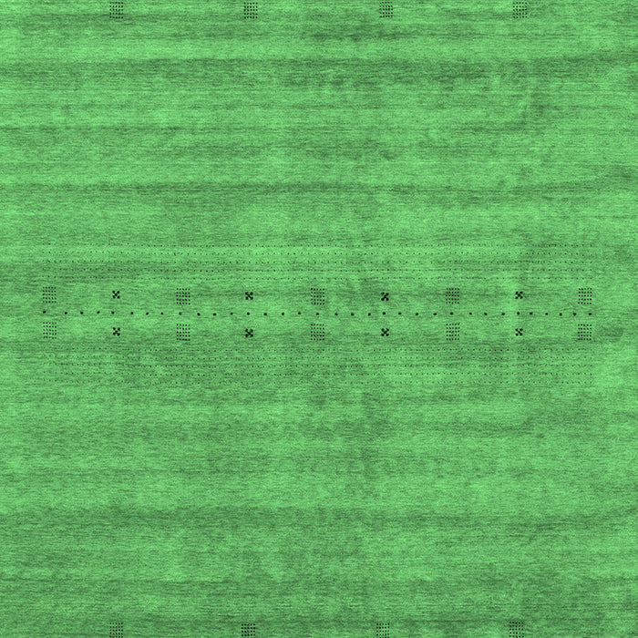 Machine Washable Abstract Emerald Green Contemporary Area Rugs, wshcon2656emgrn