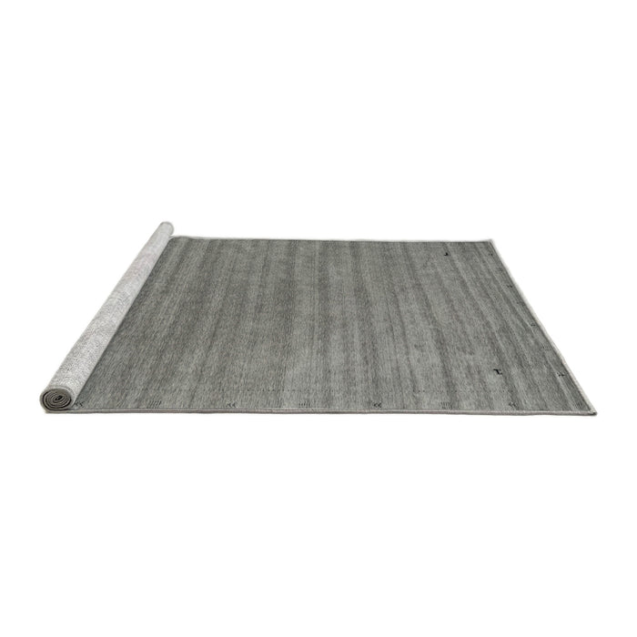 Serging Thickness of Machine Washable Contemporary Gray Rug, wshcon2657
