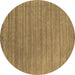 Round Abstract Brown Contemporary Rug, con2657brn