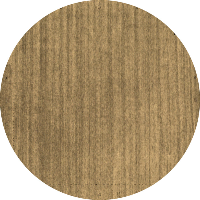Round Machine Washable Abstract Brown Contemporary Rug, wshcon2657brn