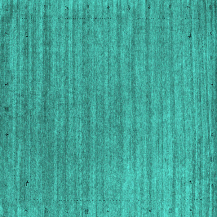 Square Machine Washable Abstract Turquoise Contemporary Area Rugs, wshcon2657turq