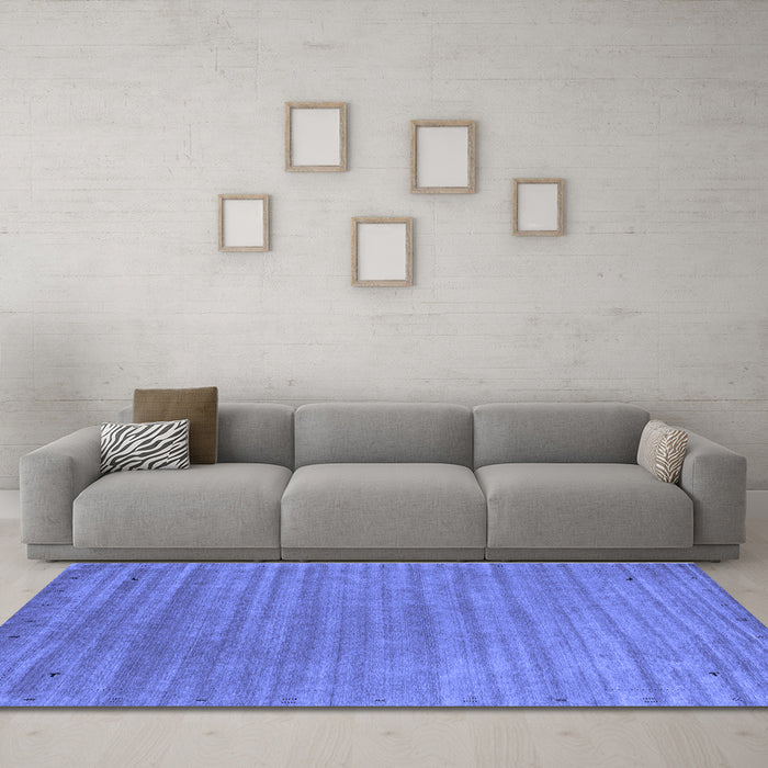 Machine Washable Abstract Blue Contemporary Rug in a Living Room, wshcon2657blu