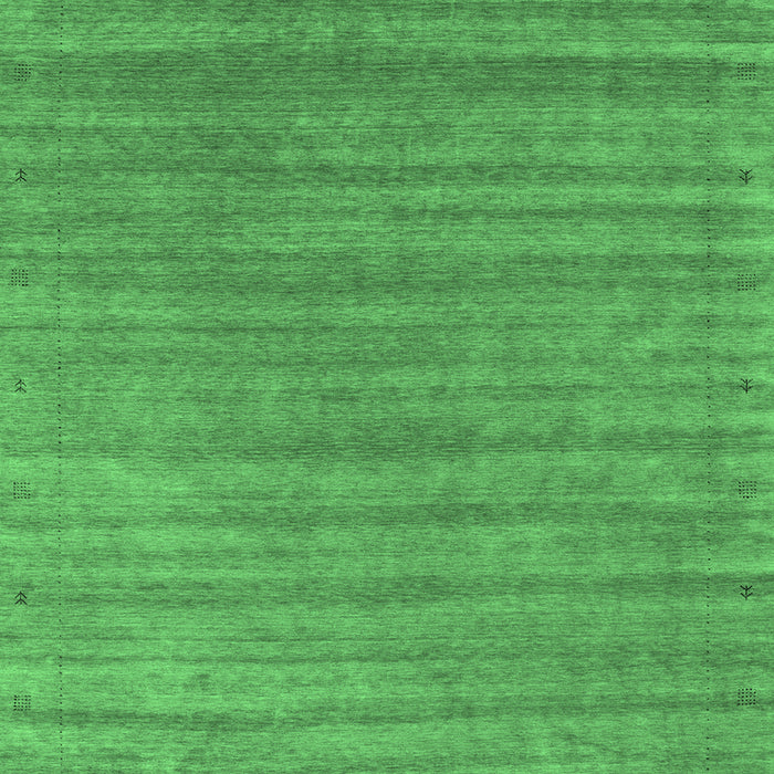 Machine Washable Abstract Emerald Green Contemporary Area Rugs, wshcon2657emgrn