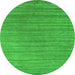 Machine Washable Abstract Green Contemporary Area Rugs, wshcon2657grn