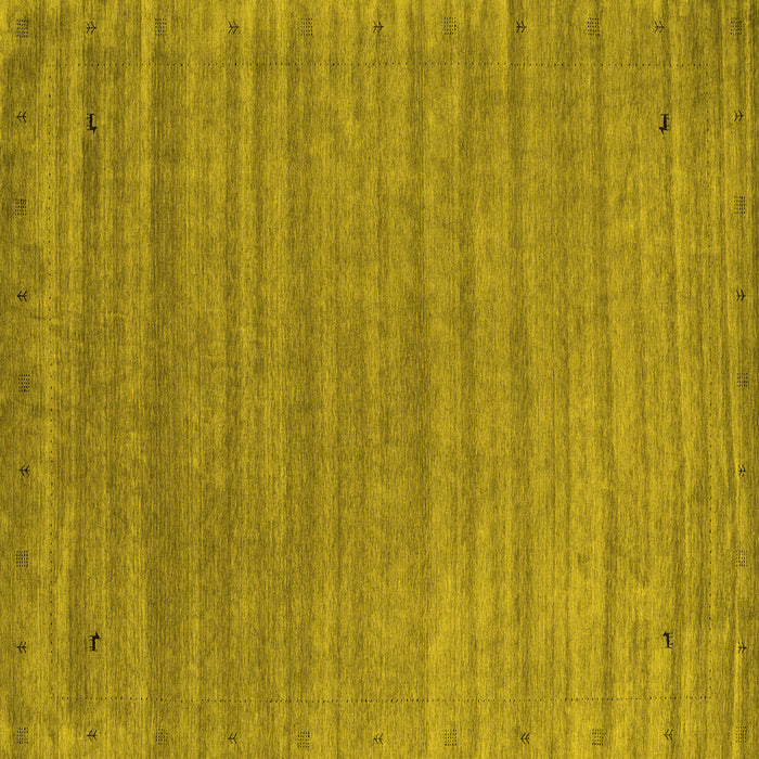 Square Abstract Yellow Contemporary Rug, con2657yw