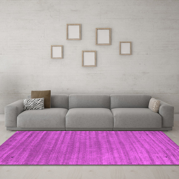 Machine Washable Abstract Pink Contemporary Rug in a Living Room, wshcon2657pnk