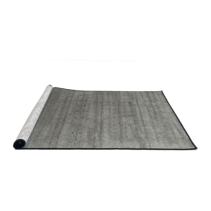Serging Thickness of Machine Washable Contemporary Gunmetal Gray Rug, wshcon2658